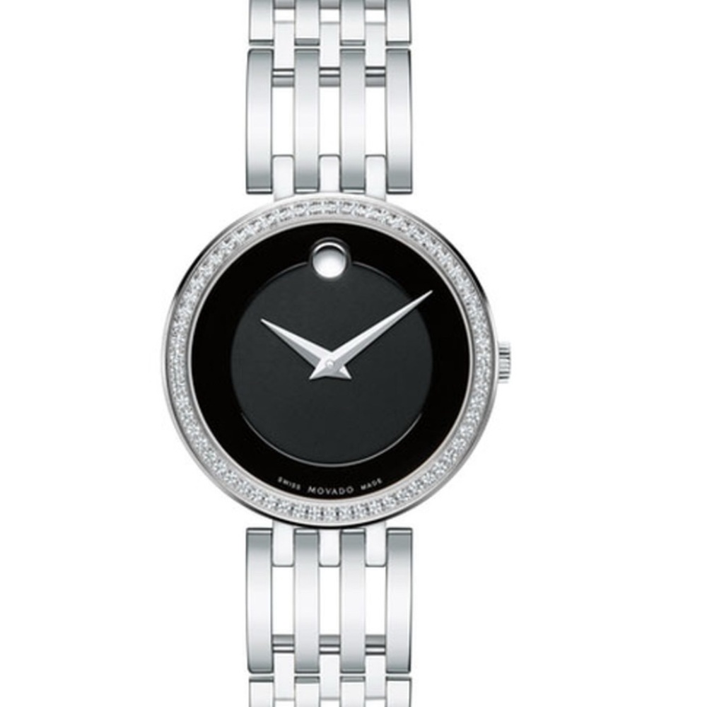 🔥Movado🔥 Silver🔥 and Black🔥 Watch Women 🔥